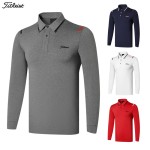 titleist 골프 4종 남성 기능성 긴팔 카라 티셔츠
