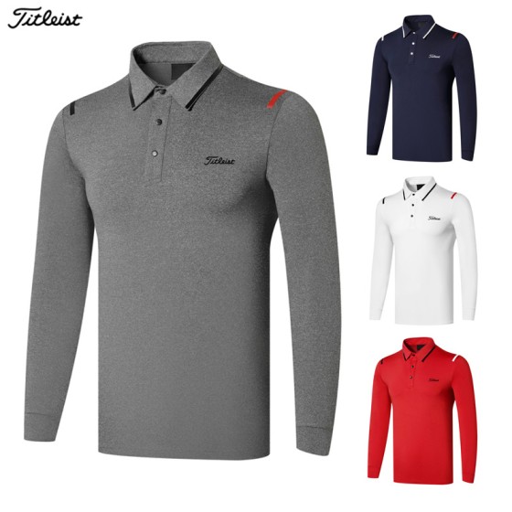 titleist 골프 4종 남성 기능성 긴팔 카라 티셔츠