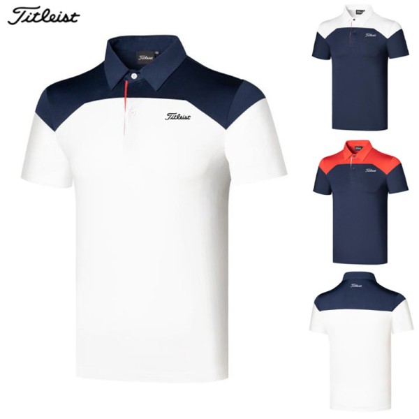 titleist 골프 3종 남성 기능성 반팔 카라 티셔츠