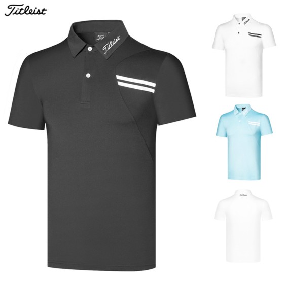 titleist 골프 3종 남성 기능성 반팔 카라 티셔츠