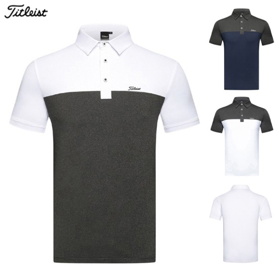 titleist 골프 3종 남성 기능성 반팔 카라 티셔츠
