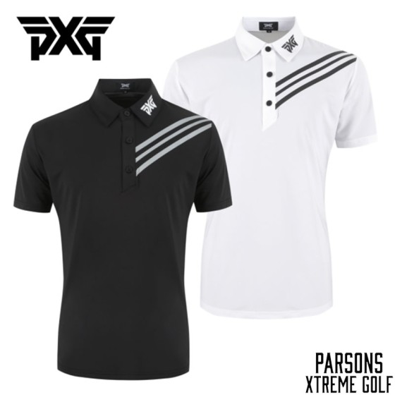PXG 골프 2종 남성 투톤 기능성 반팔 카라 티셔츠