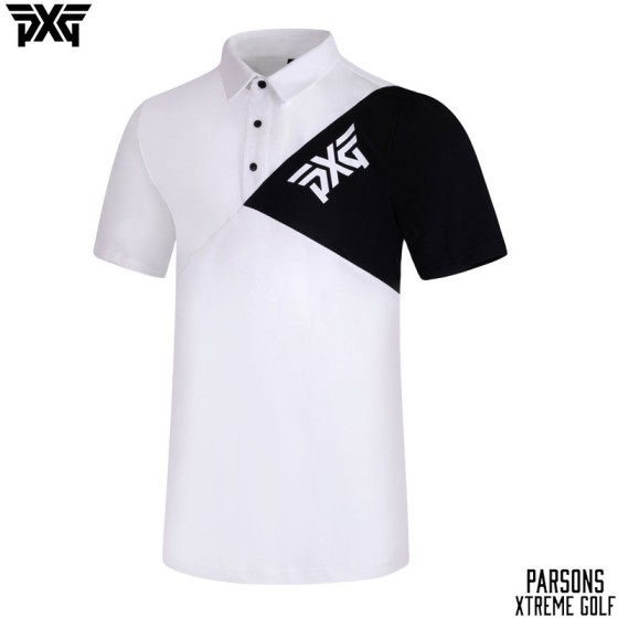 PXG 골프 2종 남성 투톤 기능성 반팔 카라 티셔츠