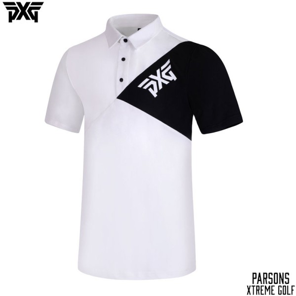 PXG 골프 2종 남성 투톤 기능성 반팔 카라 티셔츠