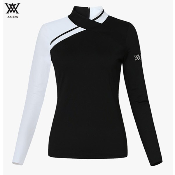 ANEW 골프 여성 기능성 긴팔 목폴라 티셔츠