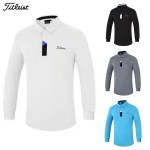titleist 골프 4종 남성 기능성 긴팔 카라 티셔츠