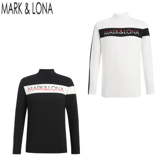 MARK&LONA 마크앤로나 2종 남성 투톤 폴라 긴팔 티셔츠